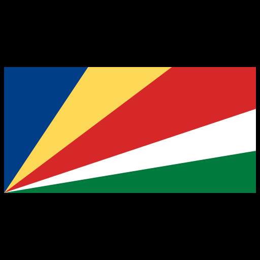 Seychelles national flag with diagonal color bands. — Seychelles PNG
