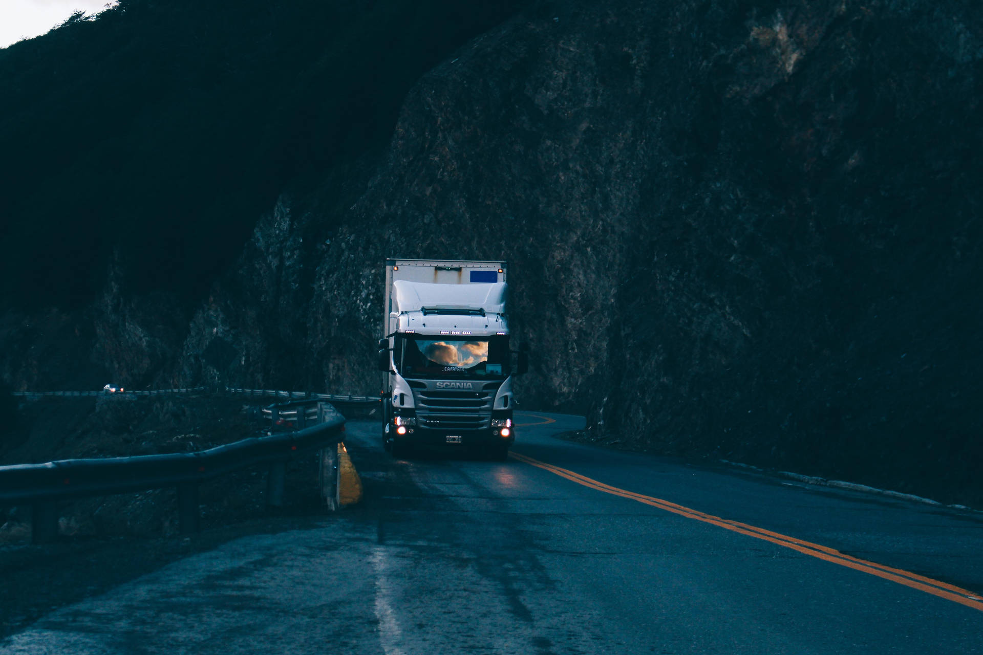 Sfondo Del Simulatore Di Camion Americano