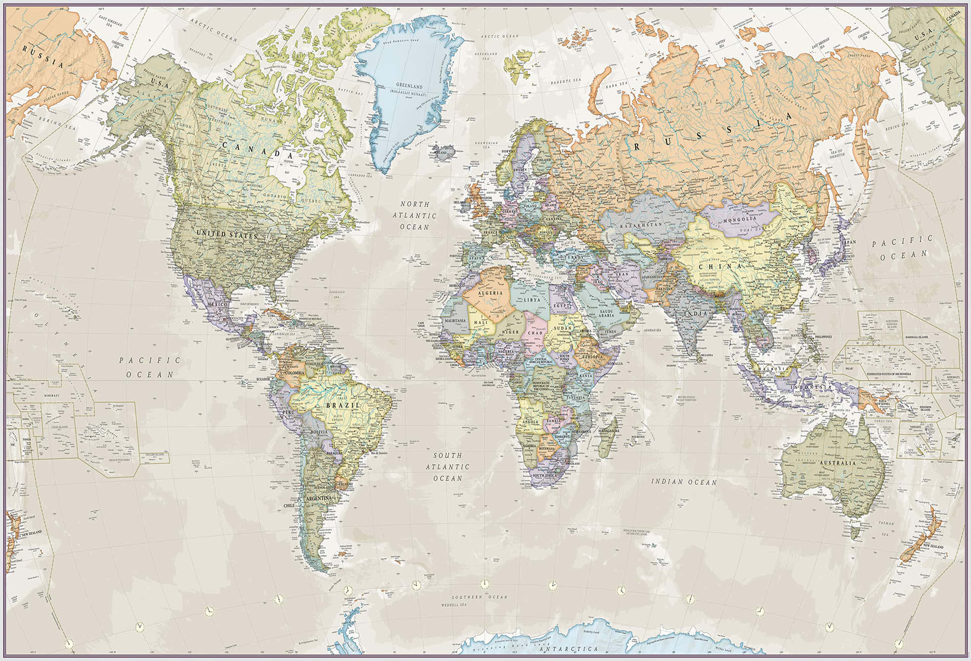 Sfondo Della Mappa Del Mondo