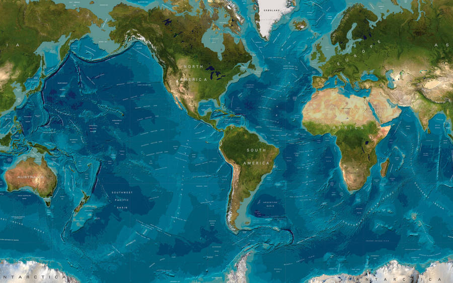 Sfondo Mappa Del Mondo Ad Alta Risoluzione