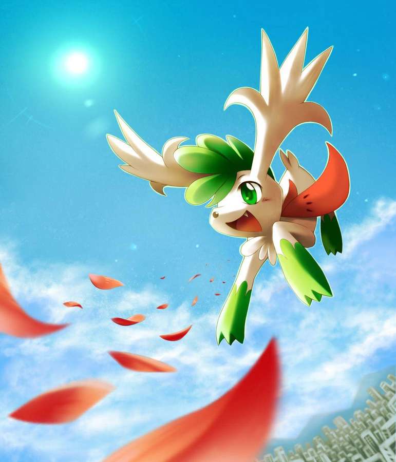 Shaymin Red Leaves Attack — Shaymin Wallpaper