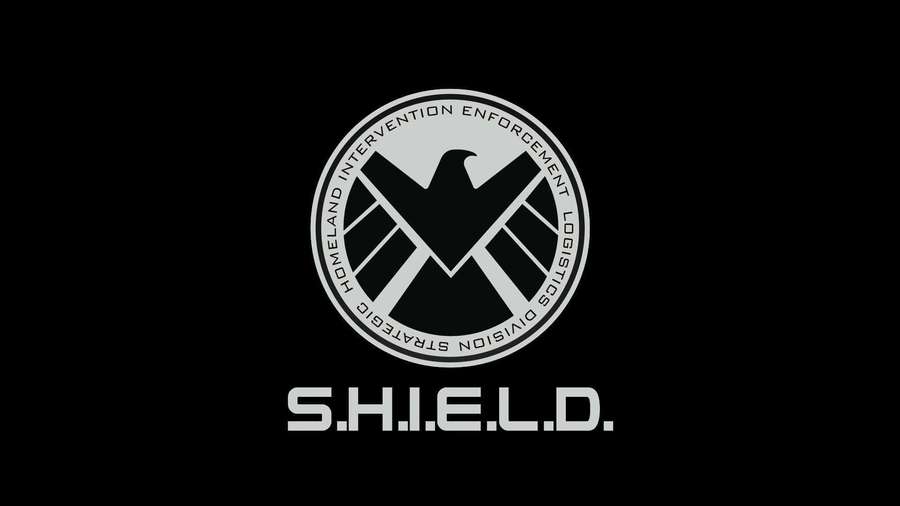 S.H.I.E.L.D. logo with eagle emblem on black background — Shield Wallpaper