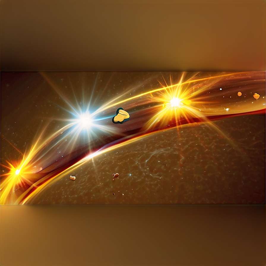 A vibrant cosmic scene with glowing stars and a planet surrounded by swirling nebulae and asteroids. — Shine PNG