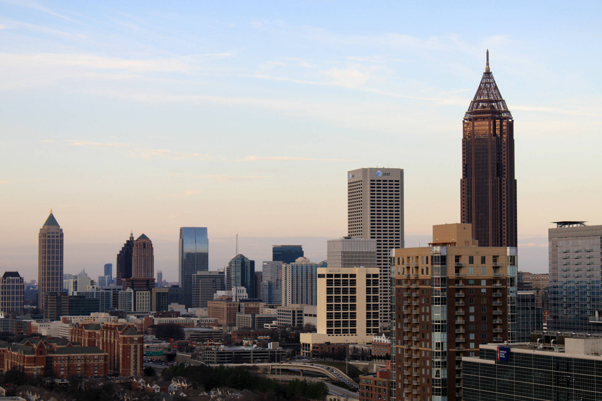 Silhouette D'atlanta Fond d'écran