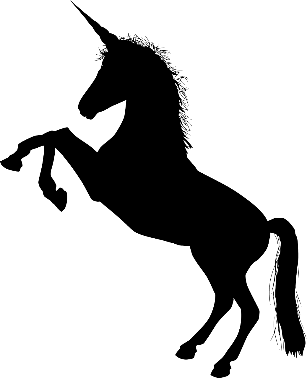 Silhouette Unicorn Svg SVG