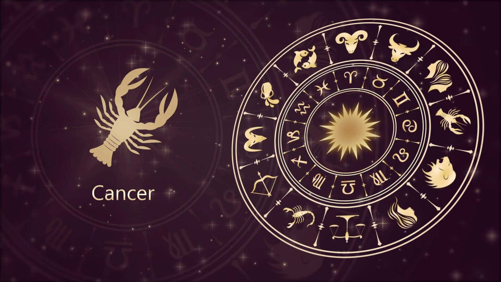 Simpatico Segno Zodiacale Cancro Sfondo