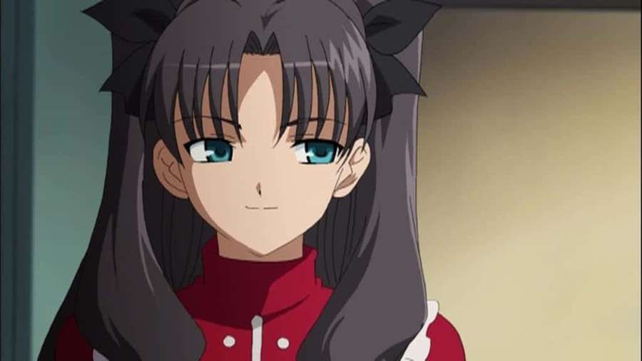 Anime girl with dark hair and cat ears wearing red jacket — Smug Wallpaper