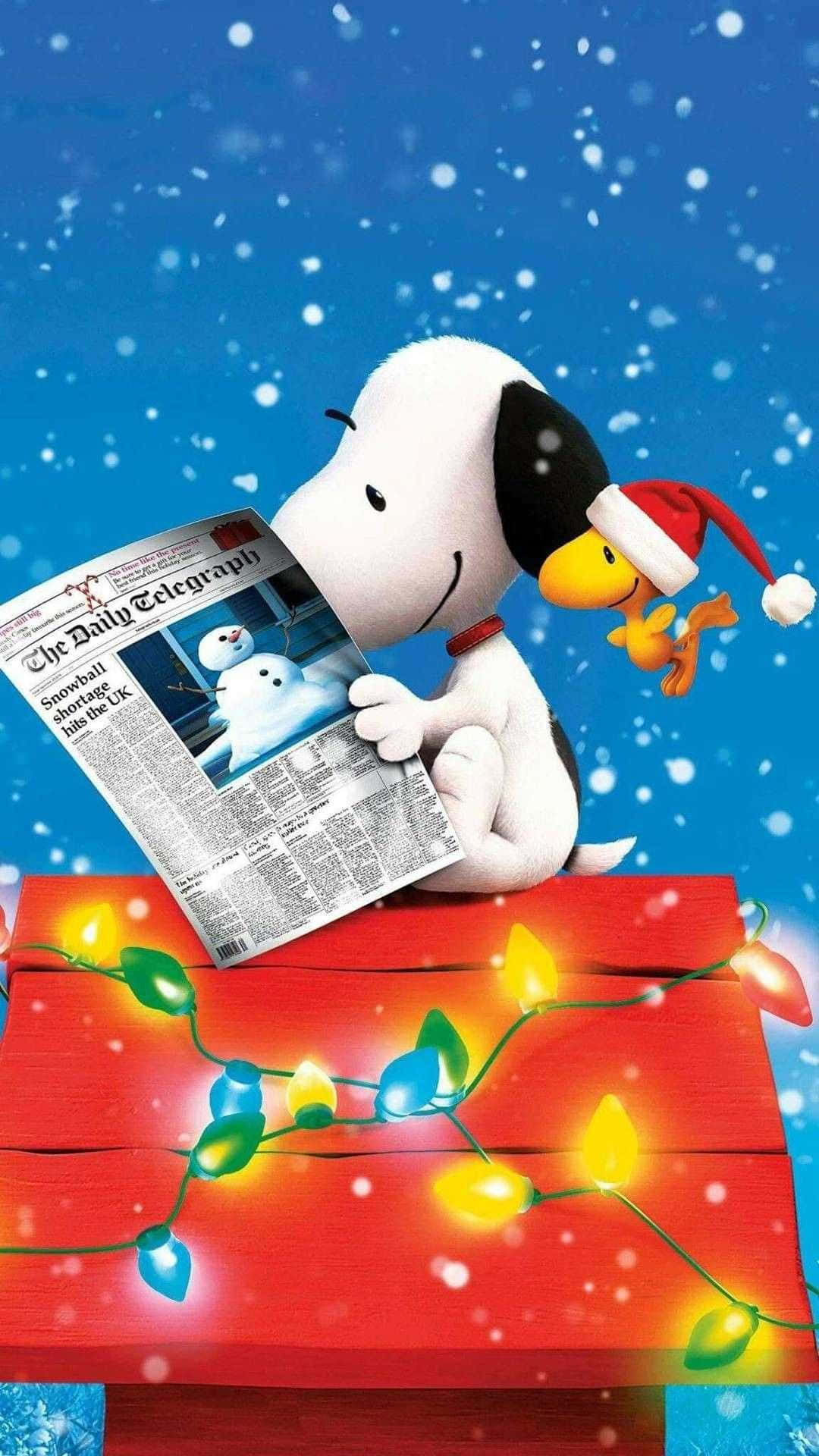 Snoopy Kerstmis Achtergrond