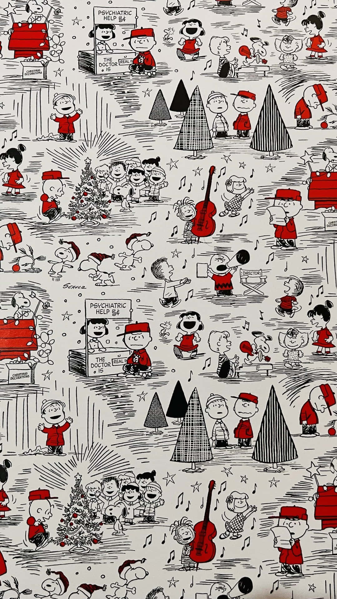 Snoopy Weihnachtshintergrund
