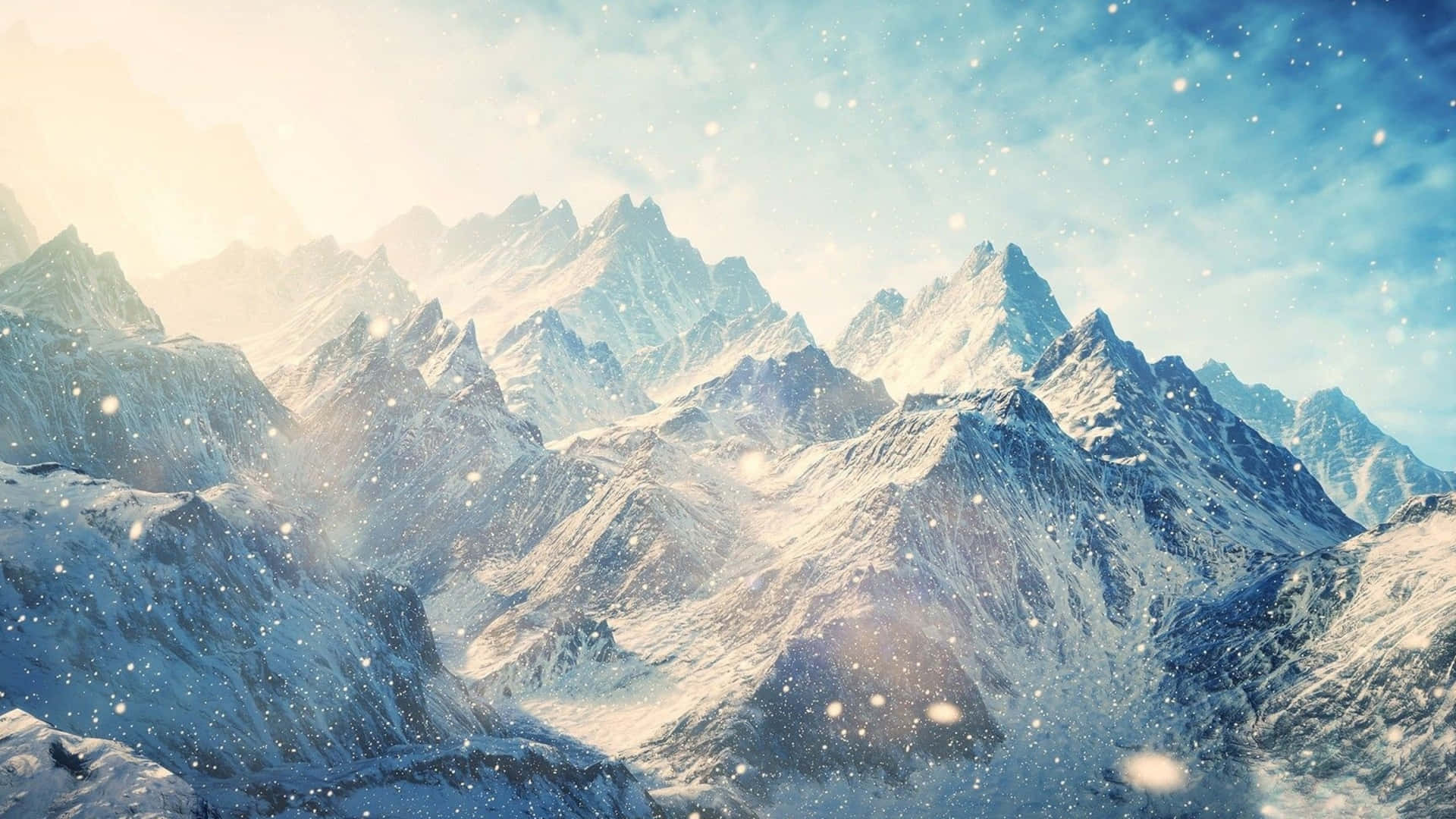 Snow Mountain Background Wallpaper