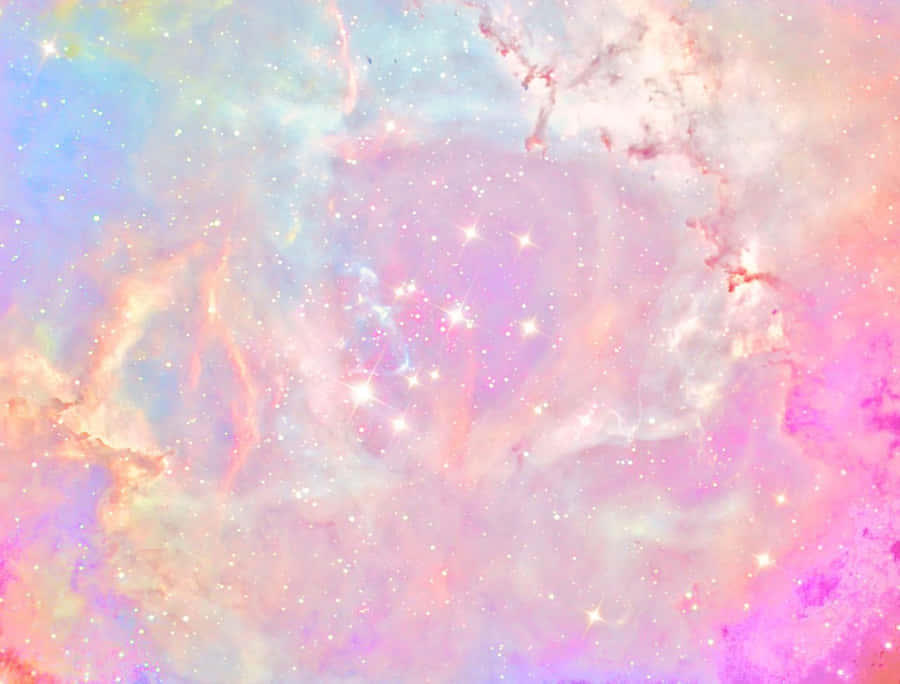 Sød Pastel Galaxy Wallpaper