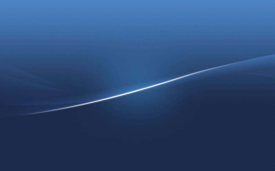 A flowing blue abstract background with a glowing white curved line. — Solid Background