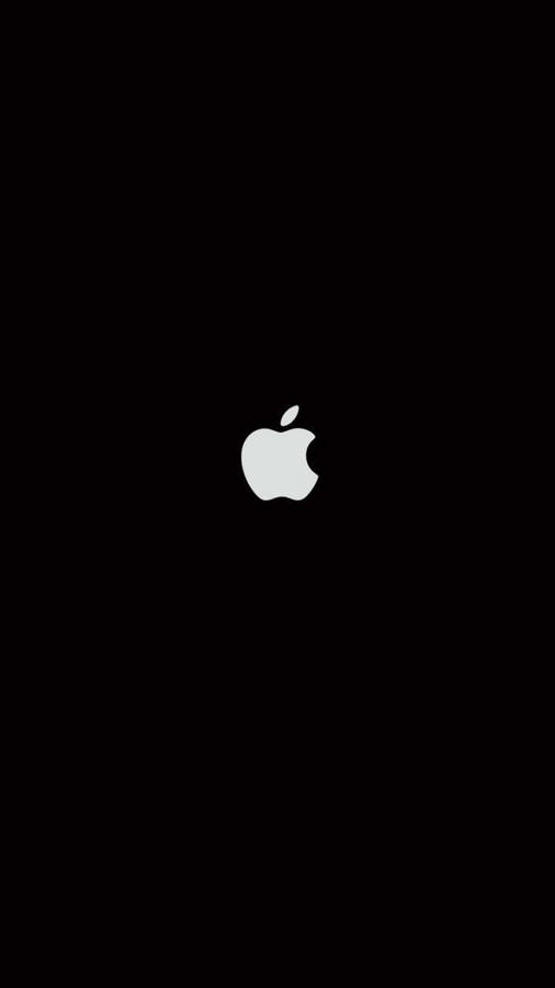 Vit Apple-logotyp på svart bakgrund — Solid svarta bilder Bakgrundsbilder