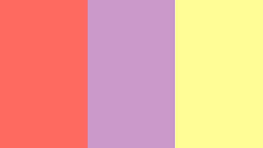 Three vertical color blocks in coral lavender and yellow — Solid Pastel Background