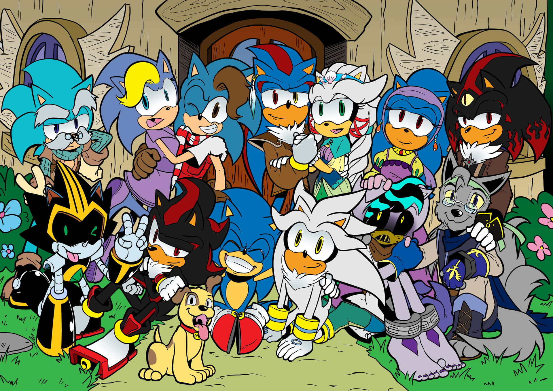 Sonic Les Personnages De Hedgehog Fond d'écran