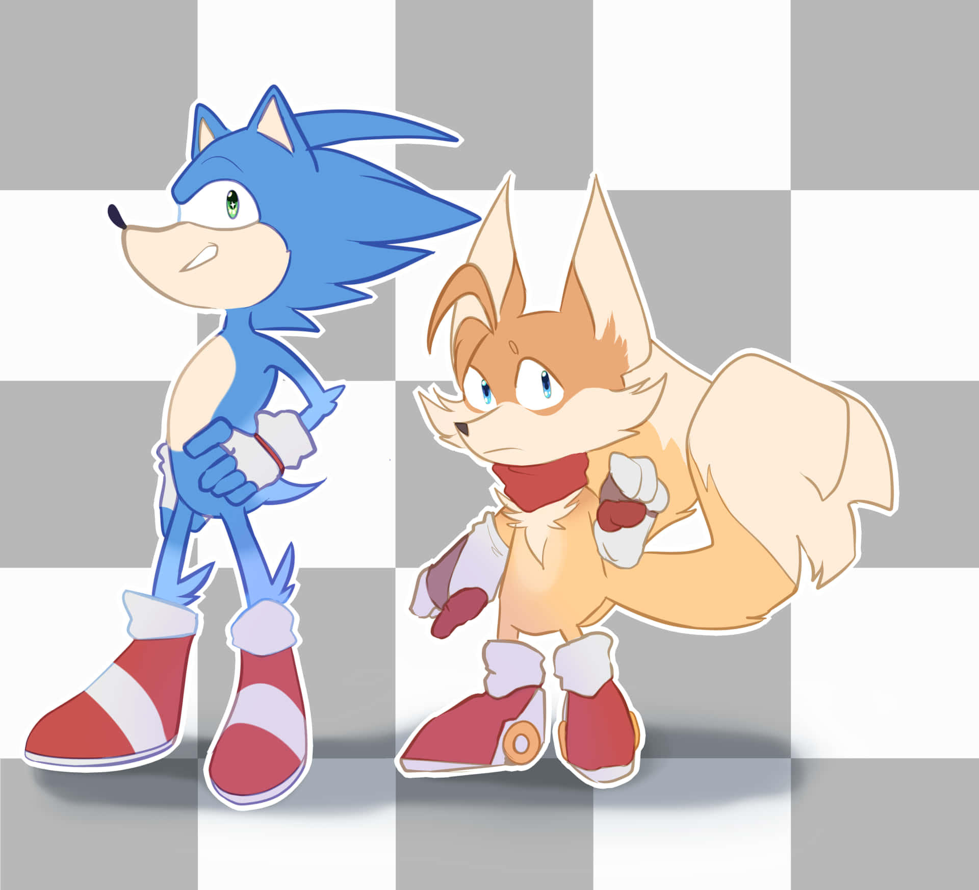 Sonic Og Tails Bakgrunnsbildet