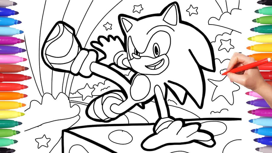 Sonic The Hedgehog Coloring Pictures Wallpaper