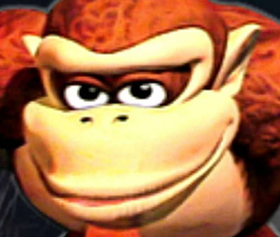 Personaje de videojuego Donkey Kong con expresión intensa — Sonrisa Fondos de pantalla