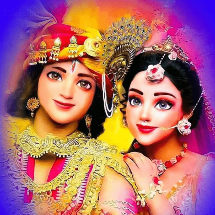 Söt Radha Krishna Wallpaper