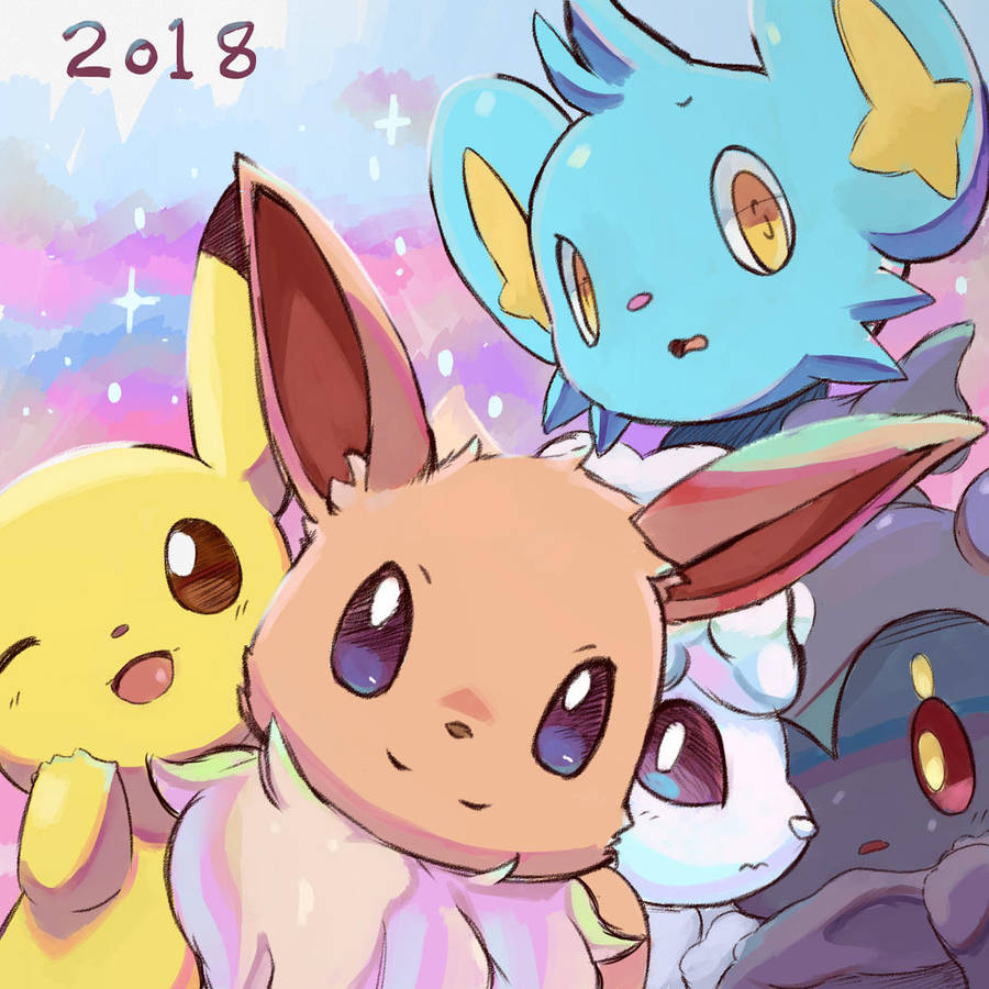 Søte Eeveelutions Bakgrunnsbildet