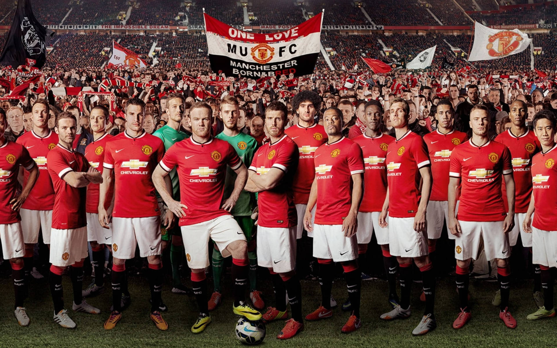 Spillere I Manchester United Wallpaper