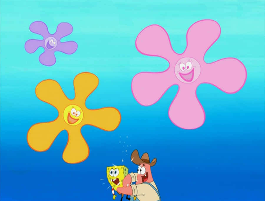 Spongebob Blumenhintergrund