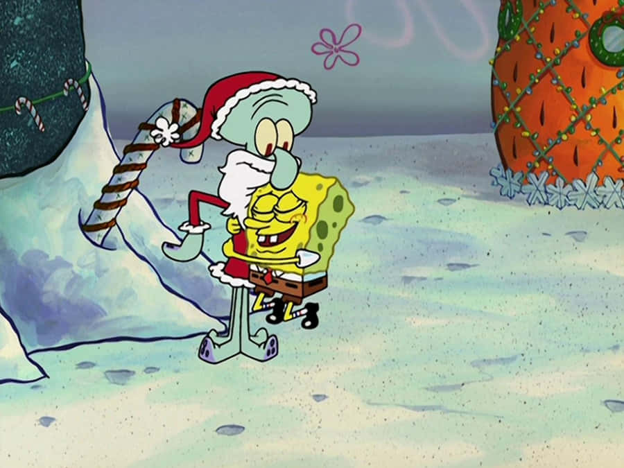 Spongebob Noël Fond d'écran