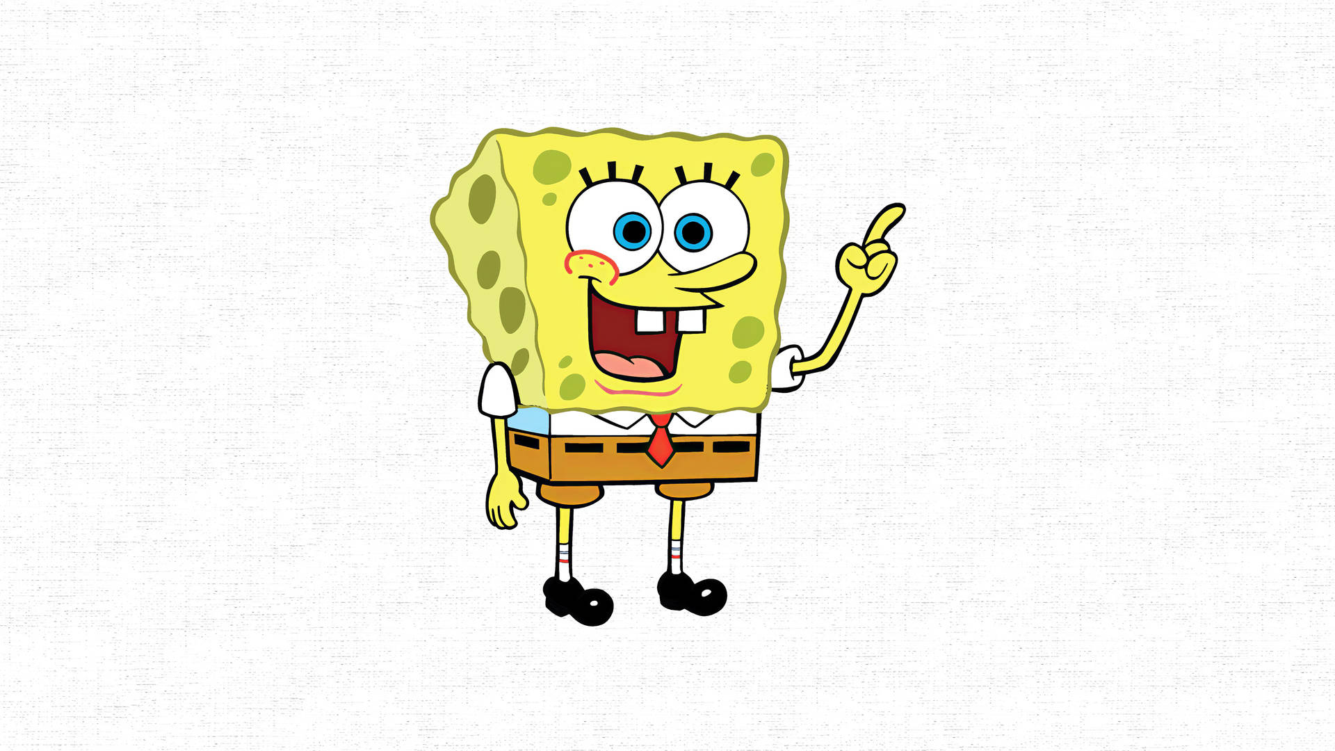 Paavo Pesusieni osoittaa ylös isolla hymyllä. — Spongebob squarepants Taustakuvat