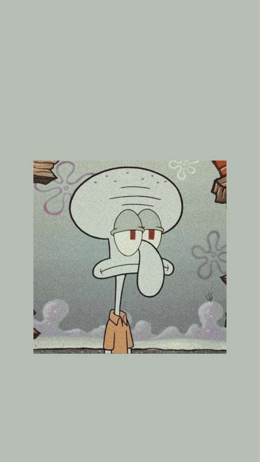 Squidward Tentacles looking bored in his underwater home. — Squidward Background
