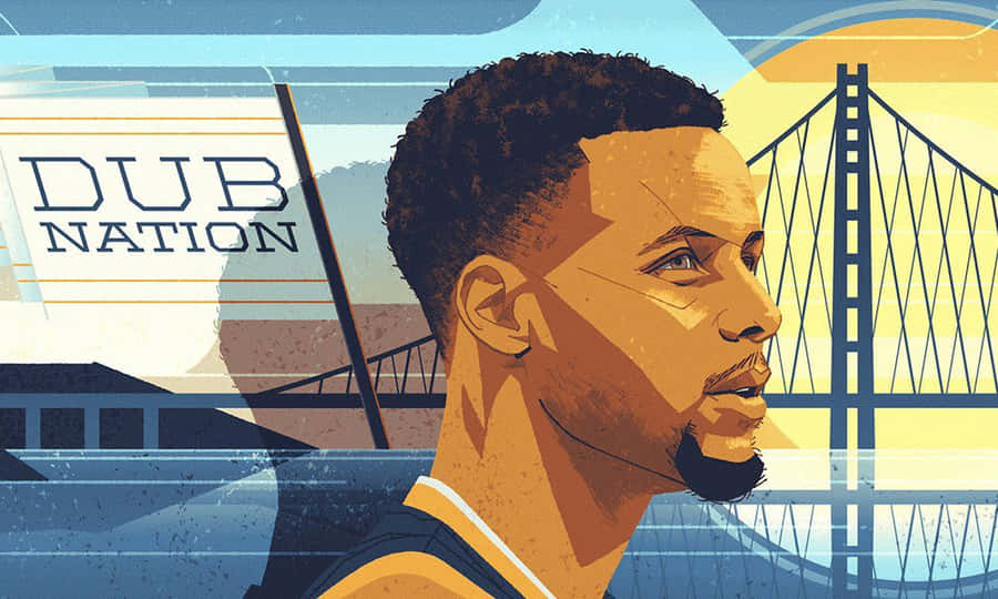 Stephen Curry Tegneserie Bakgrunnsbildet