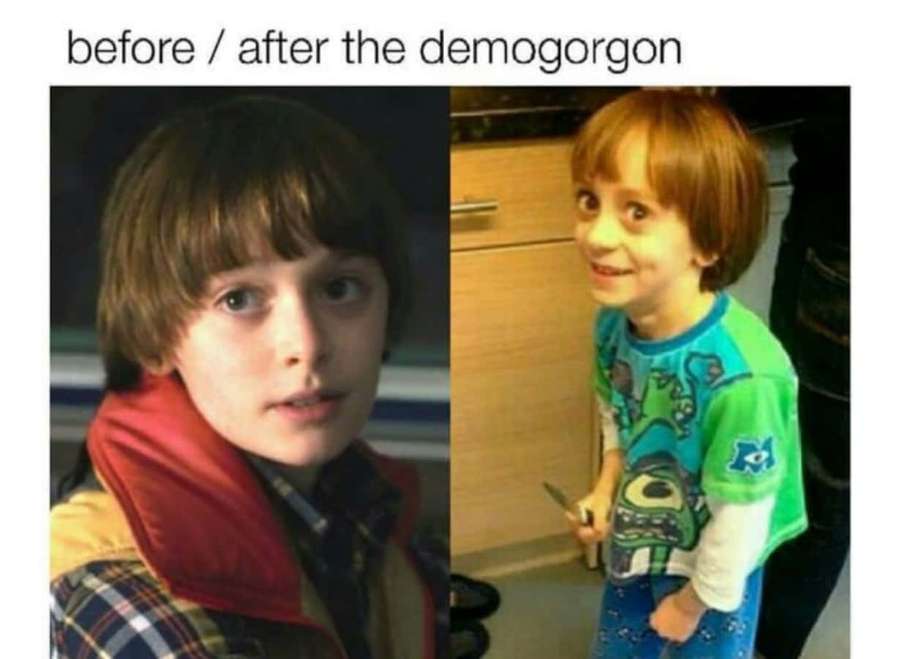 Poika näyttää vakavalta ja hymyilee sitten yhtäkkiä villisti hirviökohtaamisen jälkeen. — Steve Stranger Things Taustakuvat