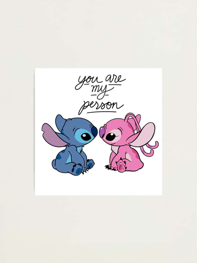 Stitch And Angel Couple Wallpaper