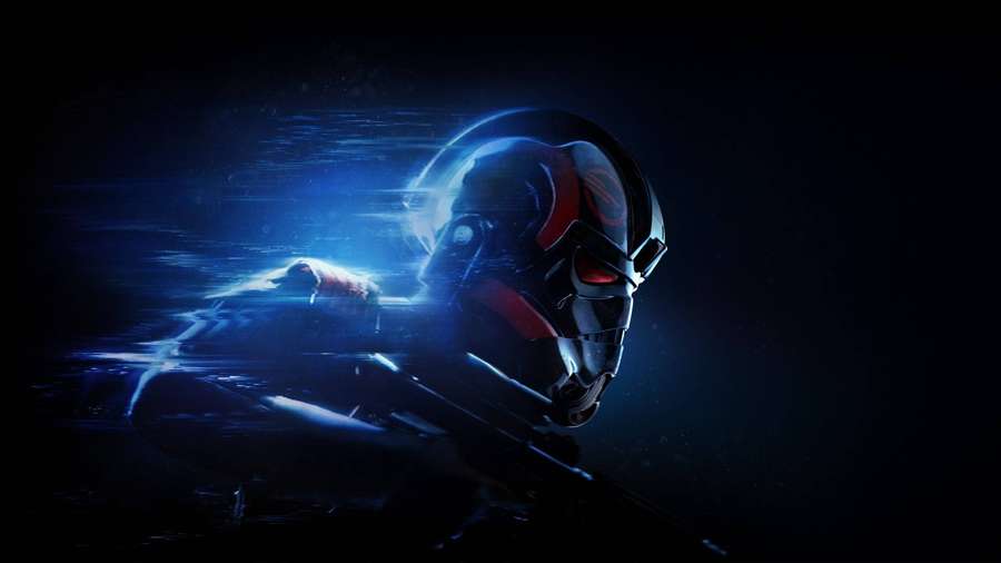 Ant-Man in futuristischer Rüstung mit glühenden roten Augen und blauen Energiespuren im Weltraum. — Stormtrooper Bilder