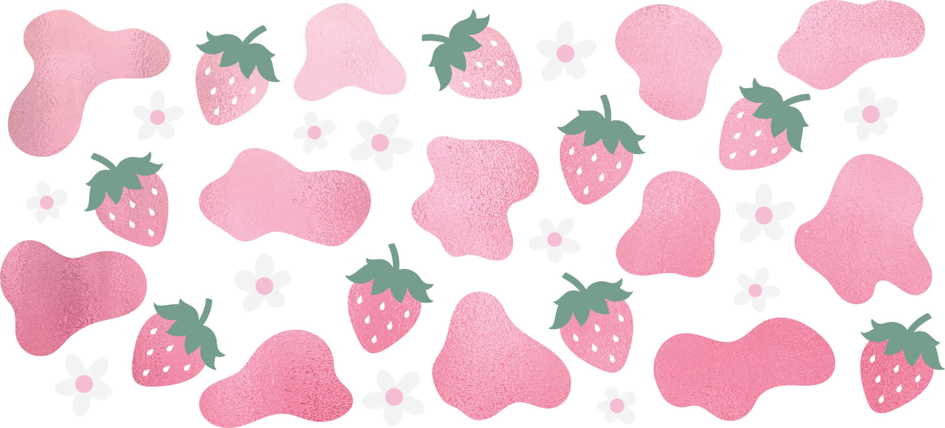 Strawberry Cow Background Wallpaper