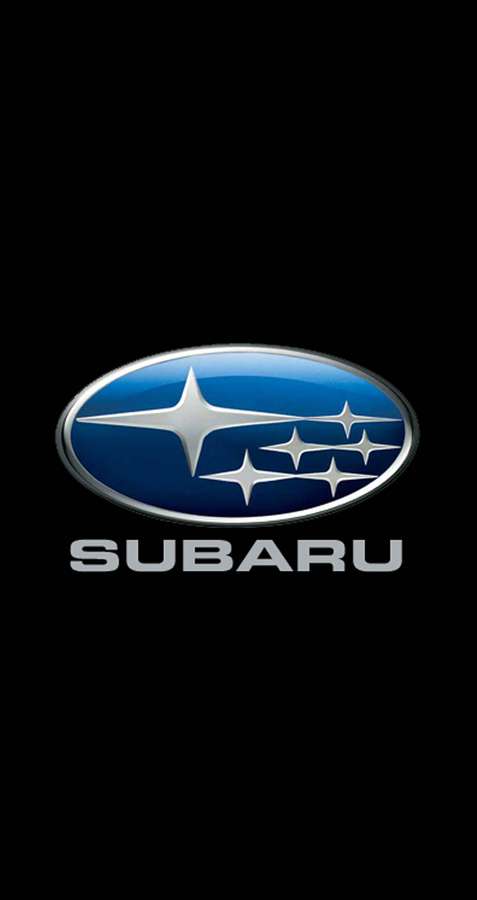 Subaru logo with five stars on black background — Subaru Logo Wallpaper