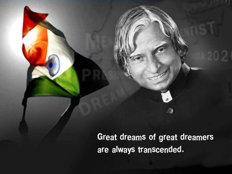 Retrato de Mahatma Gandhi con bandera india y cita inspiradora. — Sueños Fondos de pantalla