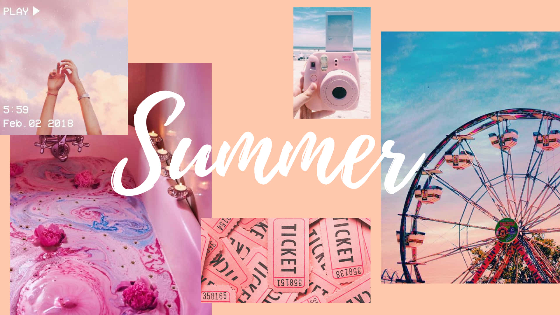 Download Collage Aesthetic Summer Laptop Display Wallpaper  Wallpaperscom