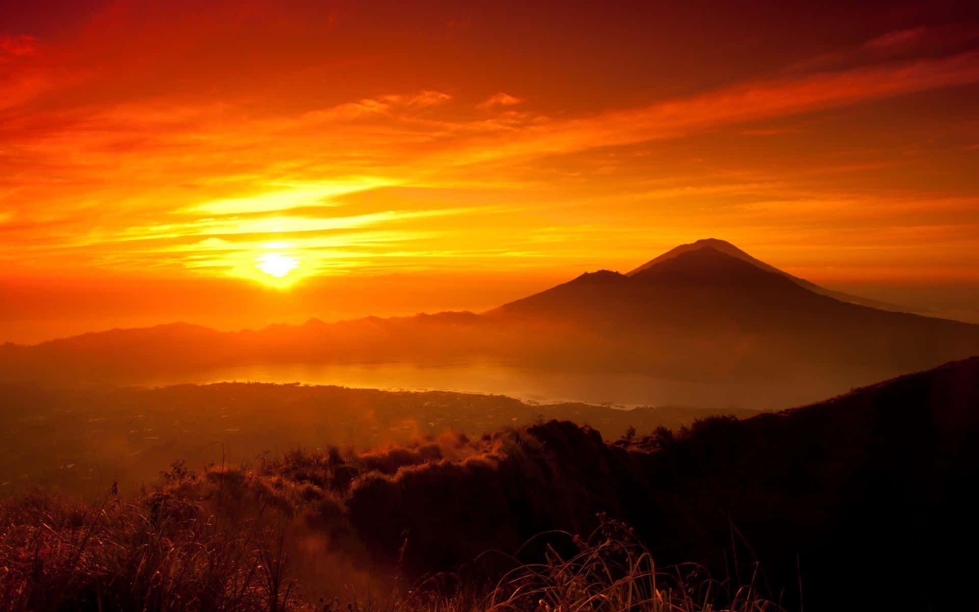 mountain sunrise background