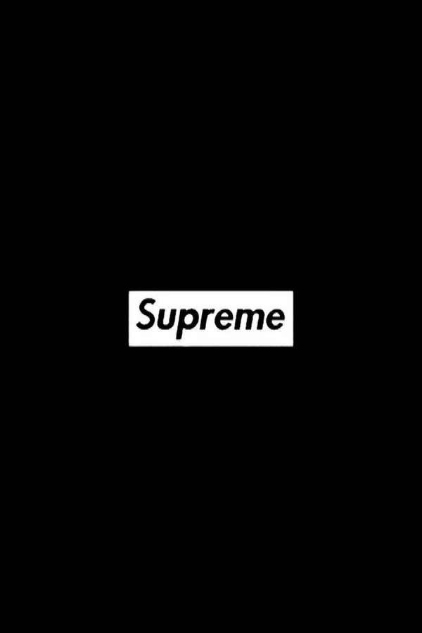 Supreme-logo på svart bakgrunn — Svart Supreme Bakgrunner