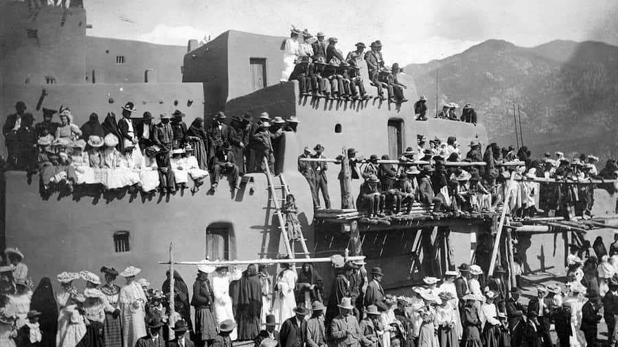 Taos Pueblo Achtergrond