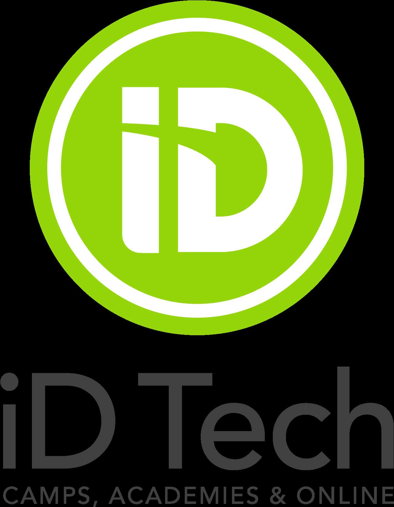 iD Tech logo with green circle and white letters on black background. — Tech PNG