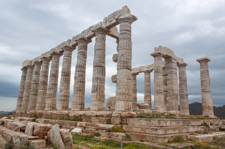 Tempio Di Poseidone Sfondo