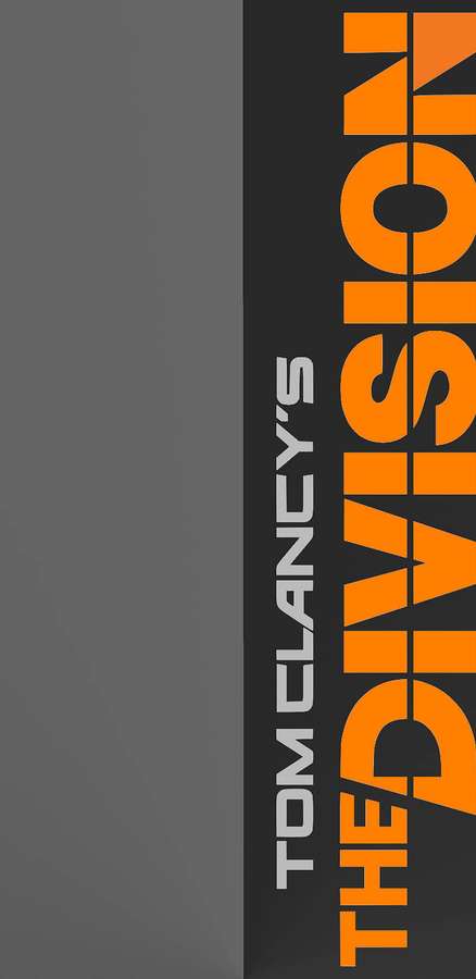 Tom Clancy's The Division Spiellogo in Orange und Grau auf einem Farbverlaufshintergrund. — The Division 2 Bilder