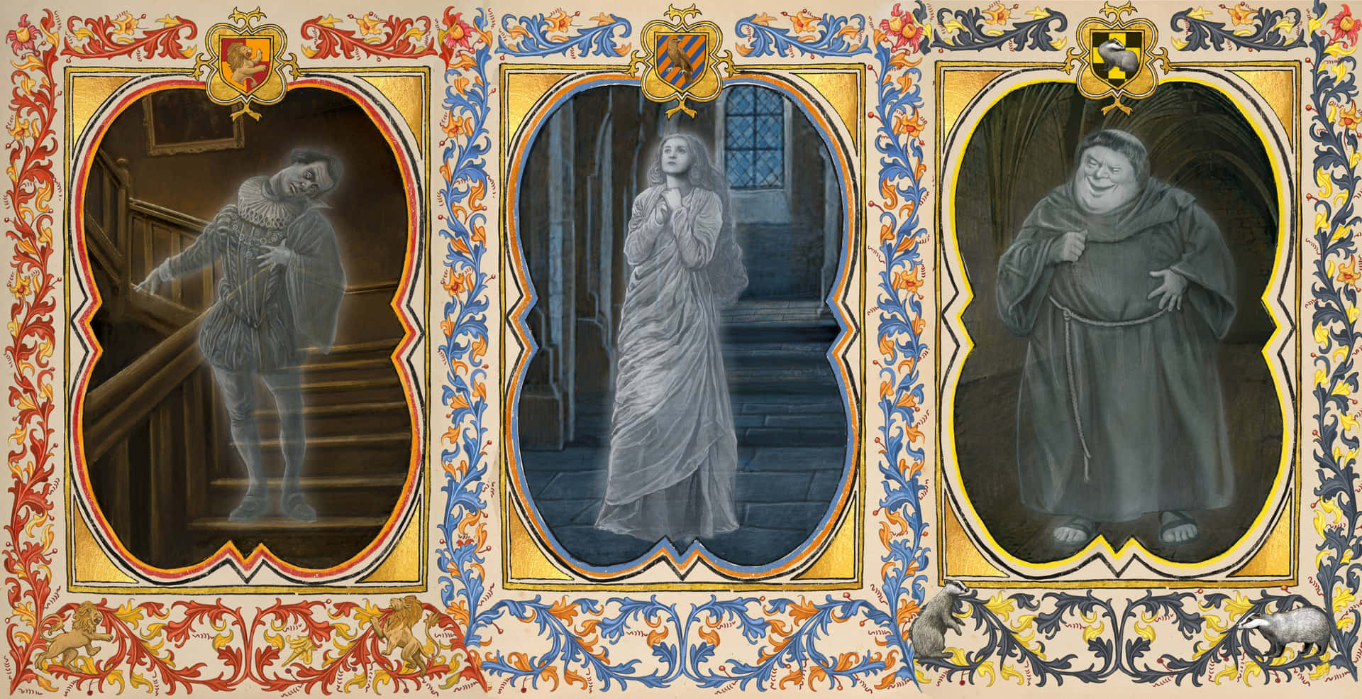 The Hogwarts Ghosts Wallpaper