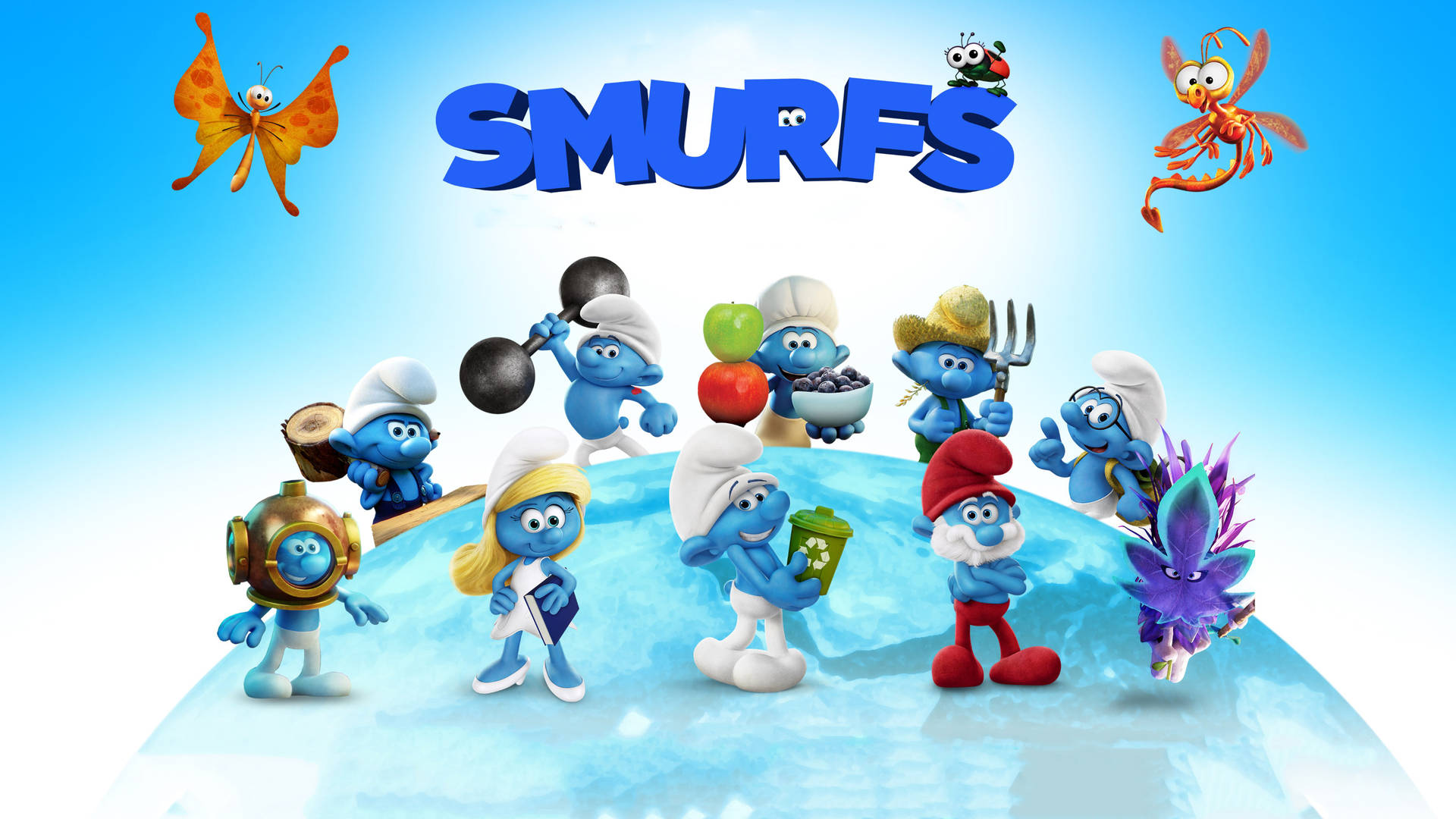 The Smurfs Background Wallpaper