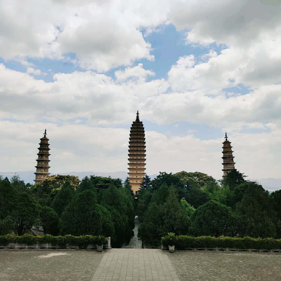 Three Pagodas Fond d'écran