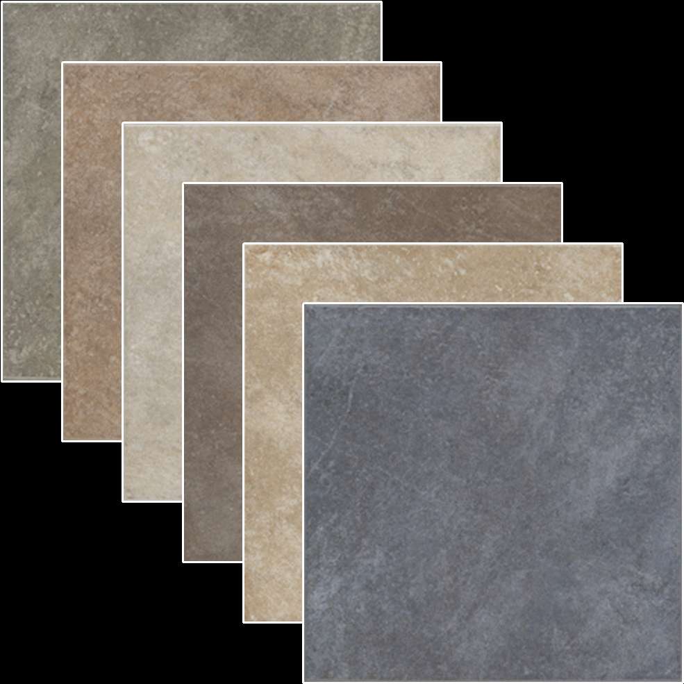 Six overlapping square tiles in varying earth tones for flooring or wall design. — Tile PNG