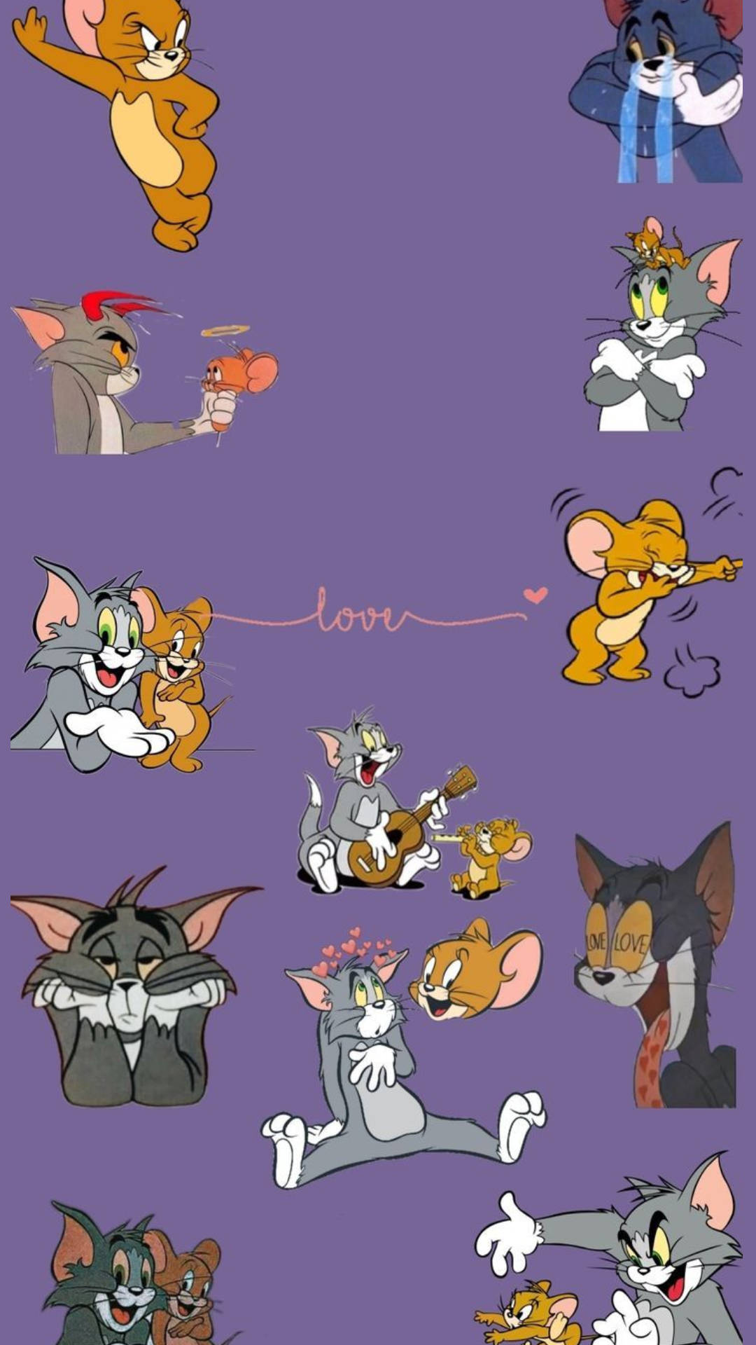 Tom Og Jerry Iphone Bakgrunnsbildet