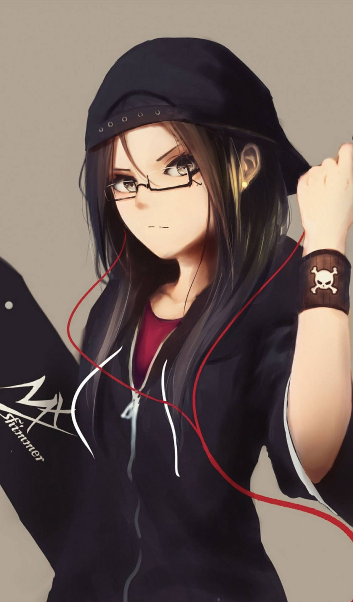 Cute Anime Girl with Glasses : r/wallpapers