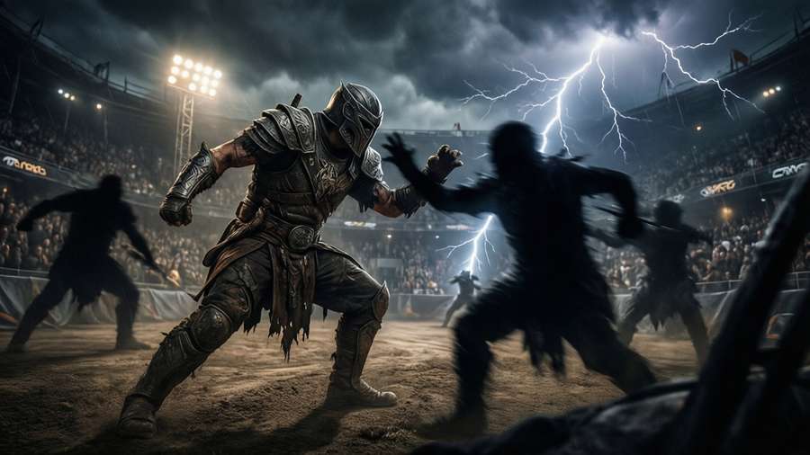 A guardian battles in a dark version of the Trials arena. — Trials Of Osiris Wallpaper